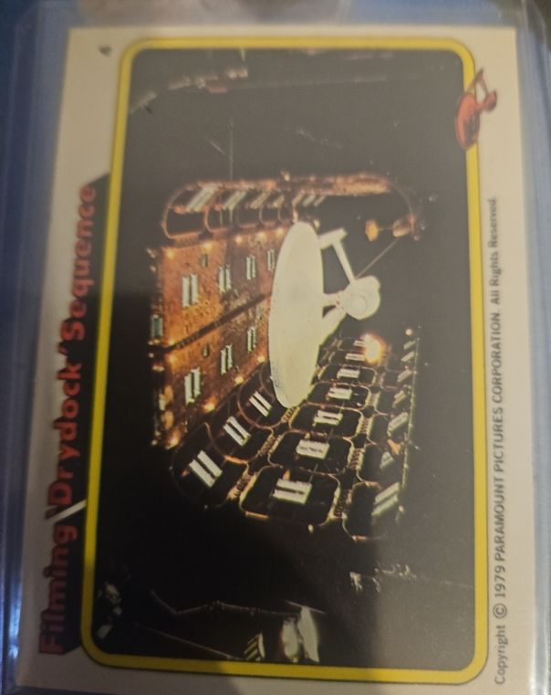 1979 Topps Star Trek: The Motion Picture #9 Filming 'Drydock' Sequence — front