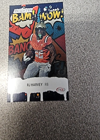 2025 Sage Artistry Bam Wow #40 RJ Harvey — front