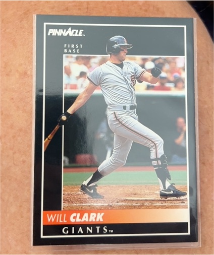 1992 Pinnacle #122 Will Clark — front