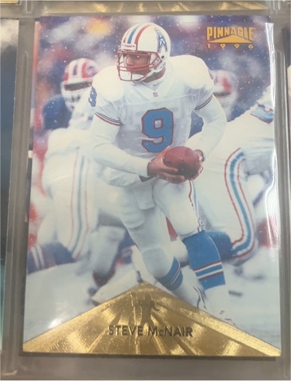 1996 Pinnacle #8 Steve McNair Houston Oilers — front