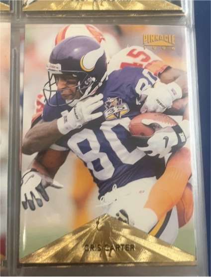 1995 Pinnacle #18 Cris Carter — front