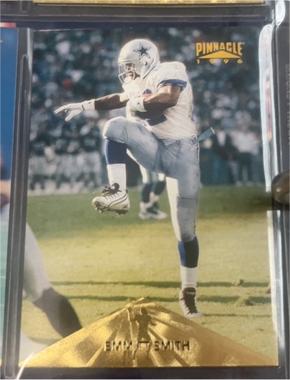 1996 Pinnacle #1 Emmitt Smith — front