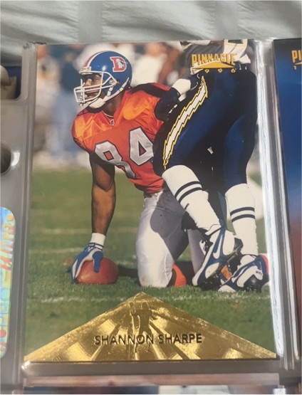 1996 Pinnacle #19 Shannon Sharpe — front