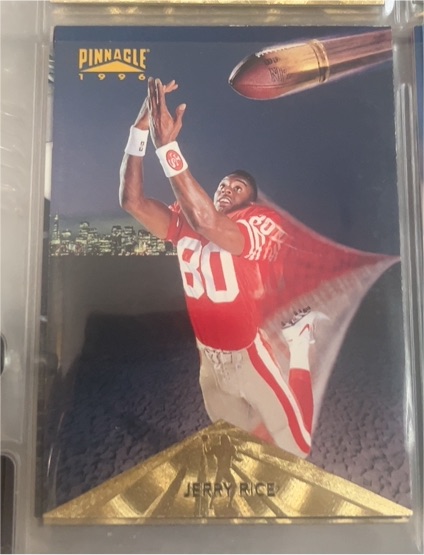 1996 Pinnacle #25 Jerry Rice — front