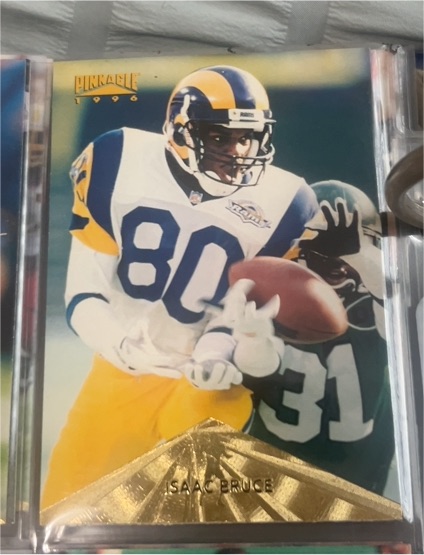 1996 Pinnacle #48 Isaac Bruce — front