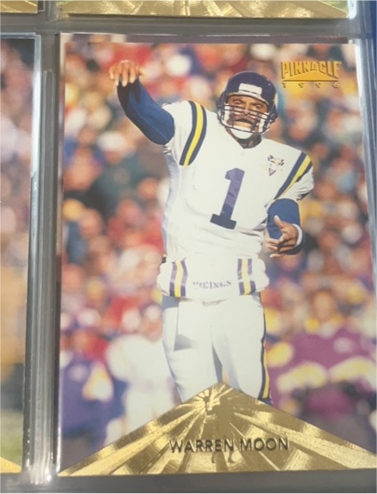 1996 Pinnacle #132 Warren Moon Minnesota Vikings — front