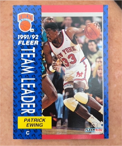 1991-92 Fleer #389 Patrick Ewing Team Leader — front