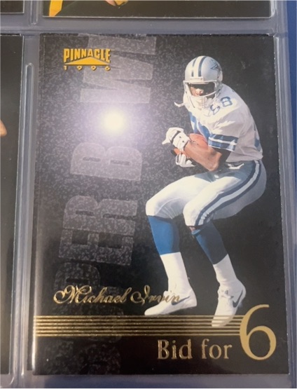 1996 Pinnacle #185 Michael Irvin — front