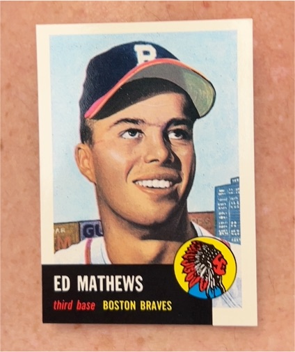 1991 Topps Archives The Ultimate 1953 Set #37 Ed Mathews — front