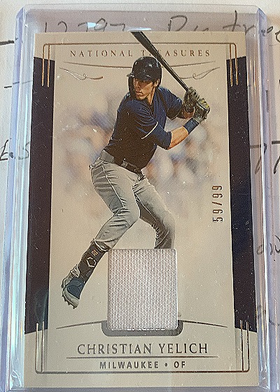 2019 Panini National Treasures #126 Christian Yelich — front