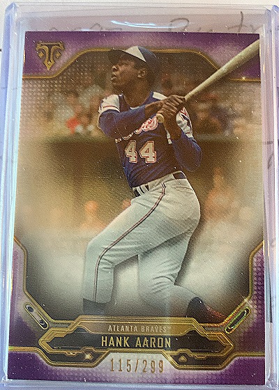 2020 Topps Triple Threads #10 Hank Aaron — front