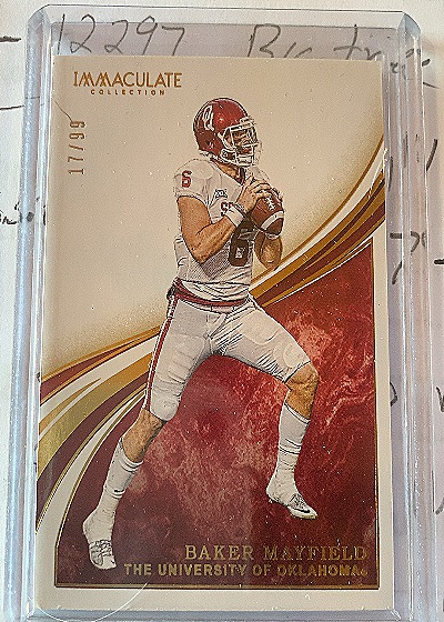 2020 Panini Immaculate Collection #17 Baker Mayfield — front