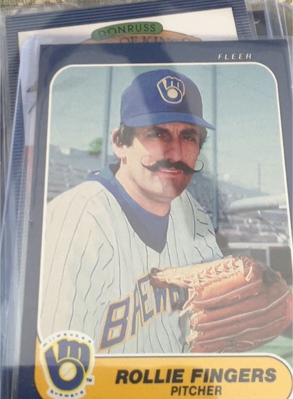 1986 Fleer #486 Rollie Fingers Milwaukee Brewers — front