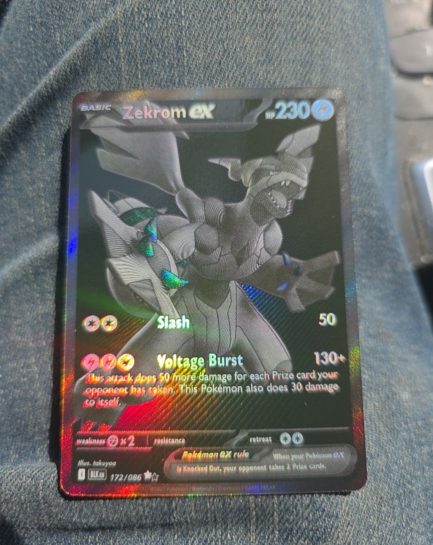 2025 Pokémon Black & White #172 Zekrom ex Black Bolt — front