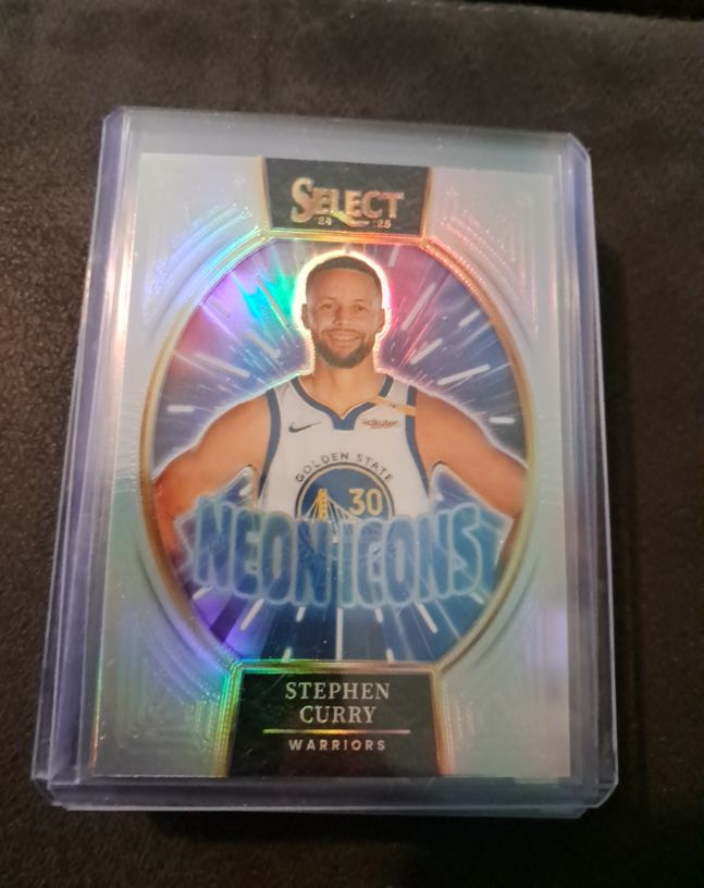 2024-25 Panini Select Basketball #20 Stephen Curry Neon Icons — front