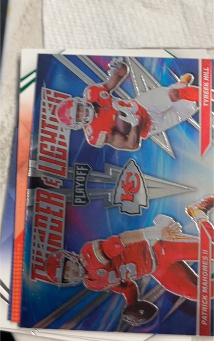 2021 Panini Playoff Thunder and Lightning #TL-5 Patrick Mahomes/Tyreek Hill — front