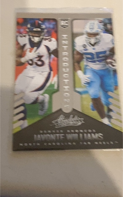 2021 Panini Absolute Introductions #INT-15 Javonte Williams Rookie Card — front