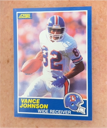 1989 Score #56 Vance Johnson — front
