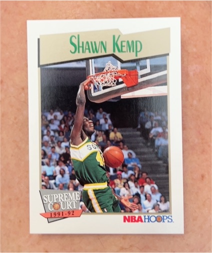 1991-92 NBA Hoops Supreme Court #497 Shawn Kemp — front
