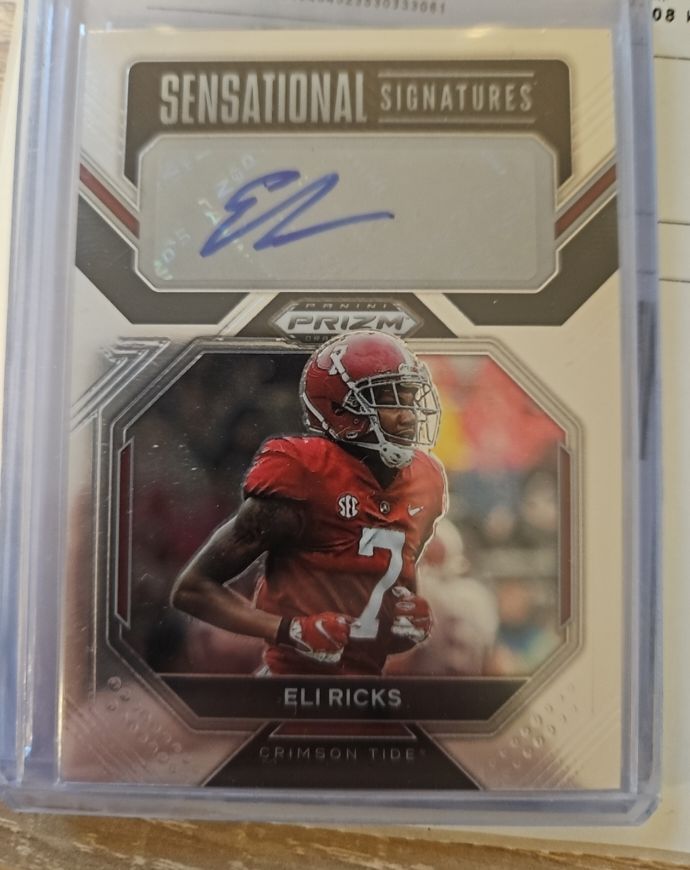2023 Panini Prizm Draft Picks Sensational Signatures #SS-ELR Eli Ricks — front