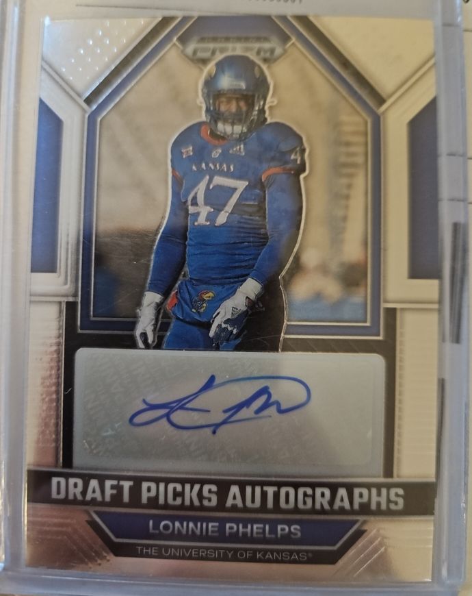 2023 Panini Prizm Draft Picks #DPA-LOP Lonnie Phelps Draft Picks Autographs — front