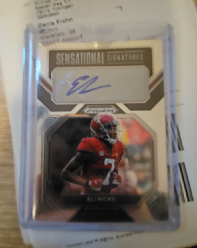 2023 Panini Prizm Draft Picks Sensational Signatures Eli Ricks — front