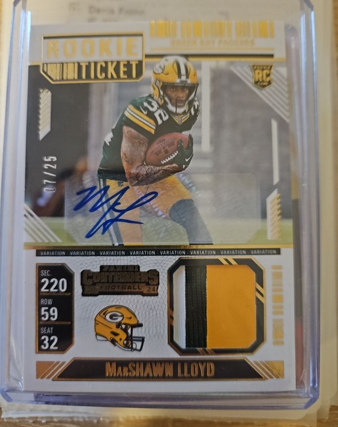 2024 Panini Contenders Rookie Ticket #RTS-MLD MarShawn Lloyd — front
