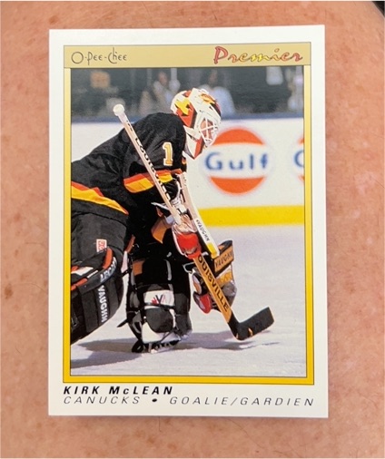 1990-91 O-Pee-Chee Premier #70 Kirk McLean — front