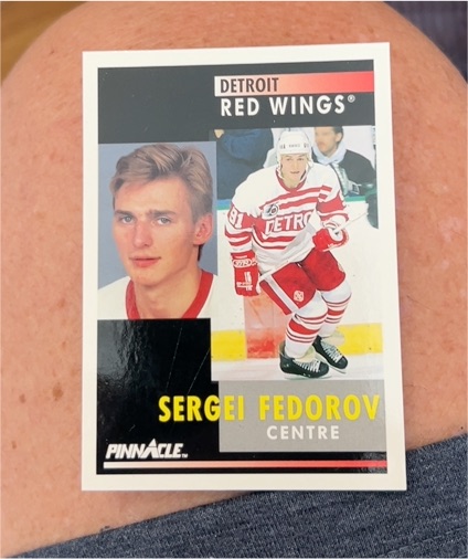 1991-92 Pinnacle #157 Sergei Fedorov Detroit Red Wings — front