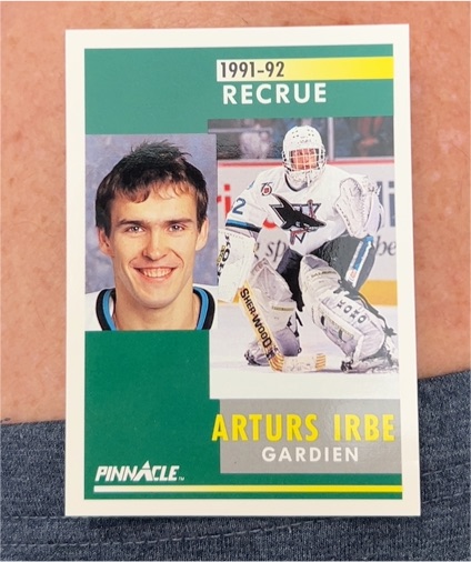 1991-92 Pinnacle #323 Arturs Irbe — front