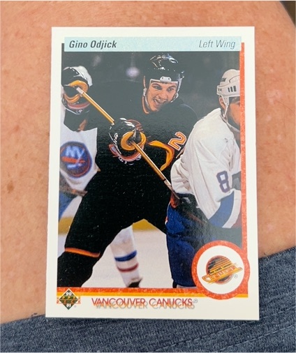1990-91 Upper Deck #518 Gino Odjick — front