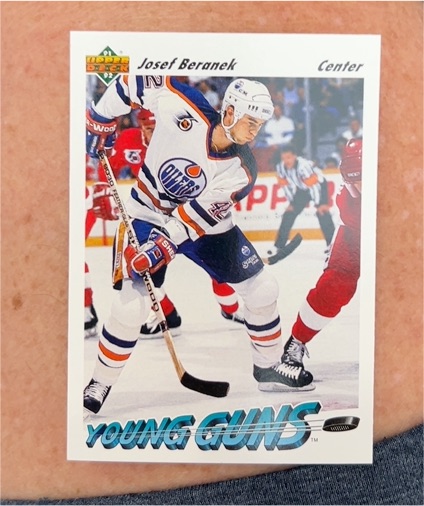 1991-92 Upper Deck #595 Josef Beranek Young Guns Rookie — front