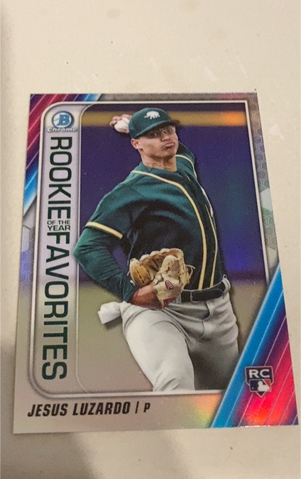 2020 Bowman Chrome Rookie of the Year Favorites #ROYF-JL Jesus Luzardo — front