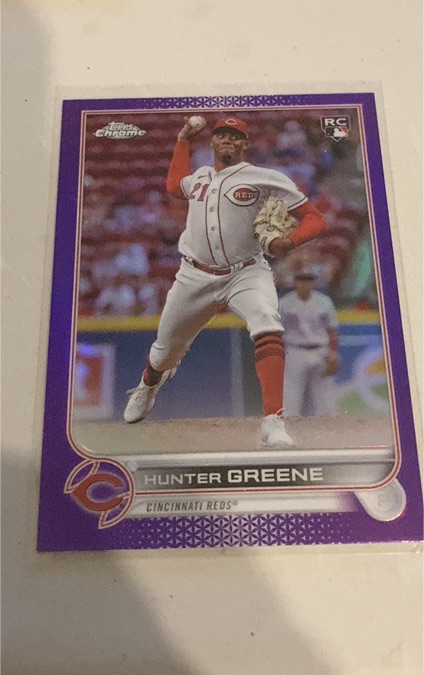 2022 Topps Chrome Update #USC191 Hunter Greene — front