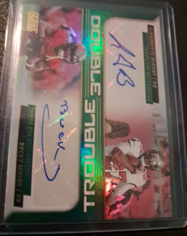 2025 Panini Score LaGarrette Blount Bucky Irving Double Trouble Auto 16/25 — front