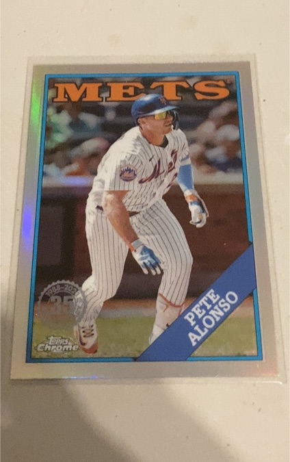 2023 Topps Chrome Update #88CU-4 Pete Alonso 1988 Topps Baseball 35th Anniversary — front