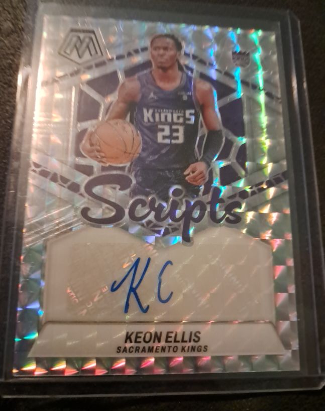 2023-24 Panini Mosaic Scripts #MS-KES Keon Ellis — front