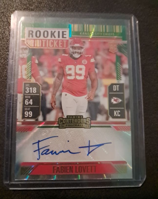 2024 Panini Contenders #242 Fabien Lovett Rookie Ticket — front