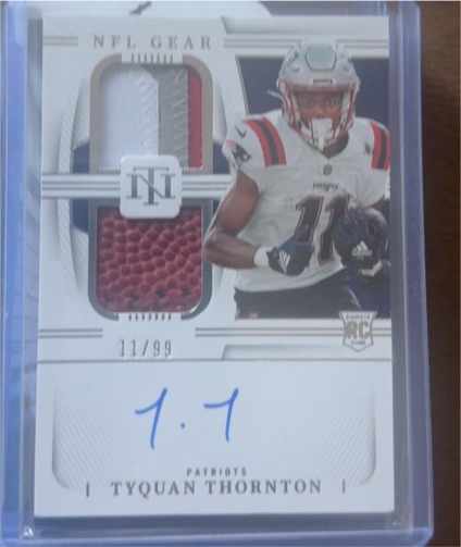 2022 Panini National Treasures NFL Gear #Tyquan Thornton — front