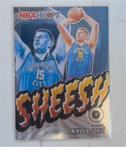 2023-24 Panini NBA Hoops Premium Stock #10 Nikola Jokic Sheesh — front