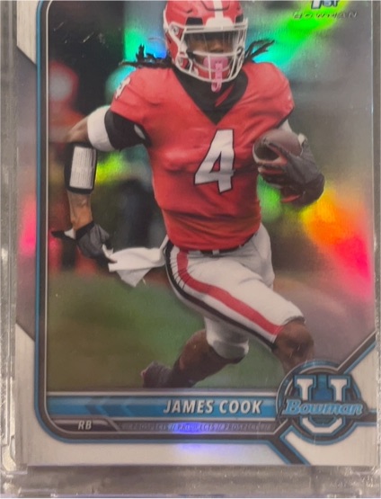 2021 Bowman University #19 James Cook — front