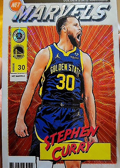 2023-24 Panini Premium Stock Net Marvels #30 Stephen Curry — front