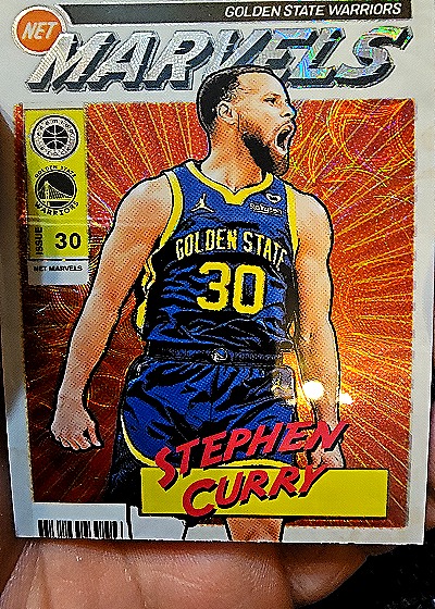 2023-24 Panini Premium Stock Net Marvels #8 Stephen Curry — front