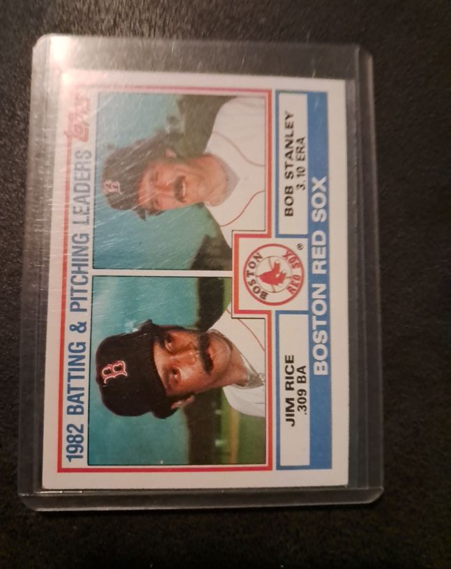 1983 Topps #381 Red Sox Team Leaders Jim Rice/Bob Stanley — front