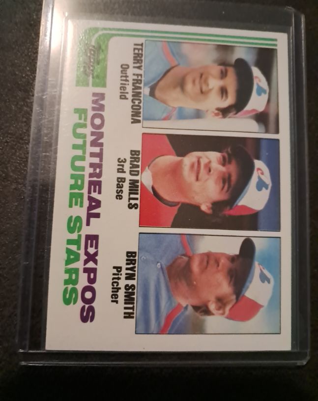 1982 Topps #118 Montreal Expos Future Stars Terry Francona / Brad Mills / Bryn Smith — front