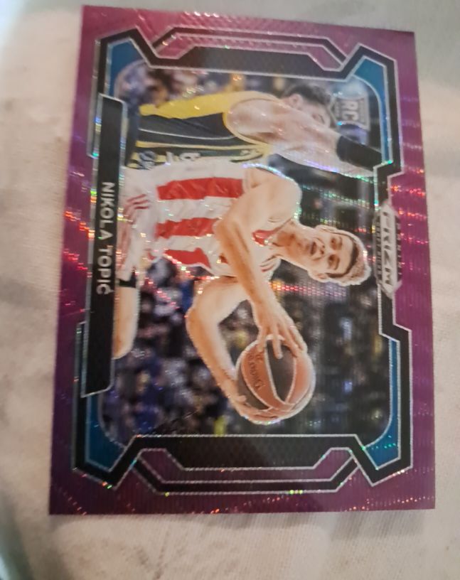 2024 Panini Prizm Draft Picks #10 Nikola Topić Purple Wave Prizms — front