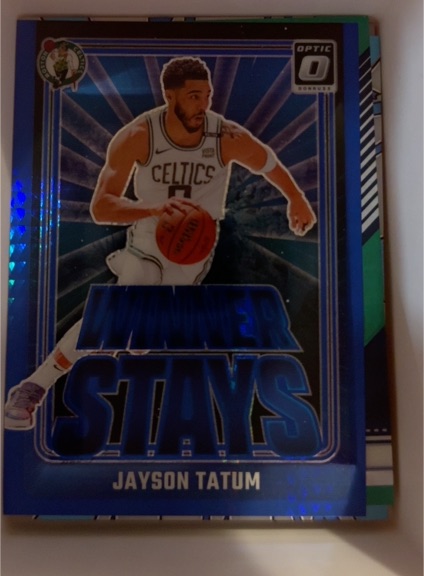 2024-25 Panini Donruss Optic #2 Jayson Tatum Winner Stays — front
