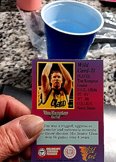 1991-92 Wild Card #73 Tim Kempton — back