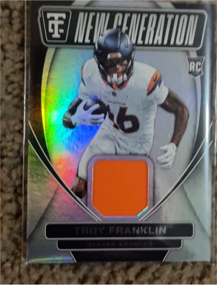 2024 Panini Totally Certified New Generation Jerseys Troy Franklin #NGJ-TFN — front