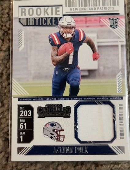 2024 Panini Contenders Rookie Ticket Swatches #RTS-JPK Ja'Lynn Polk — front